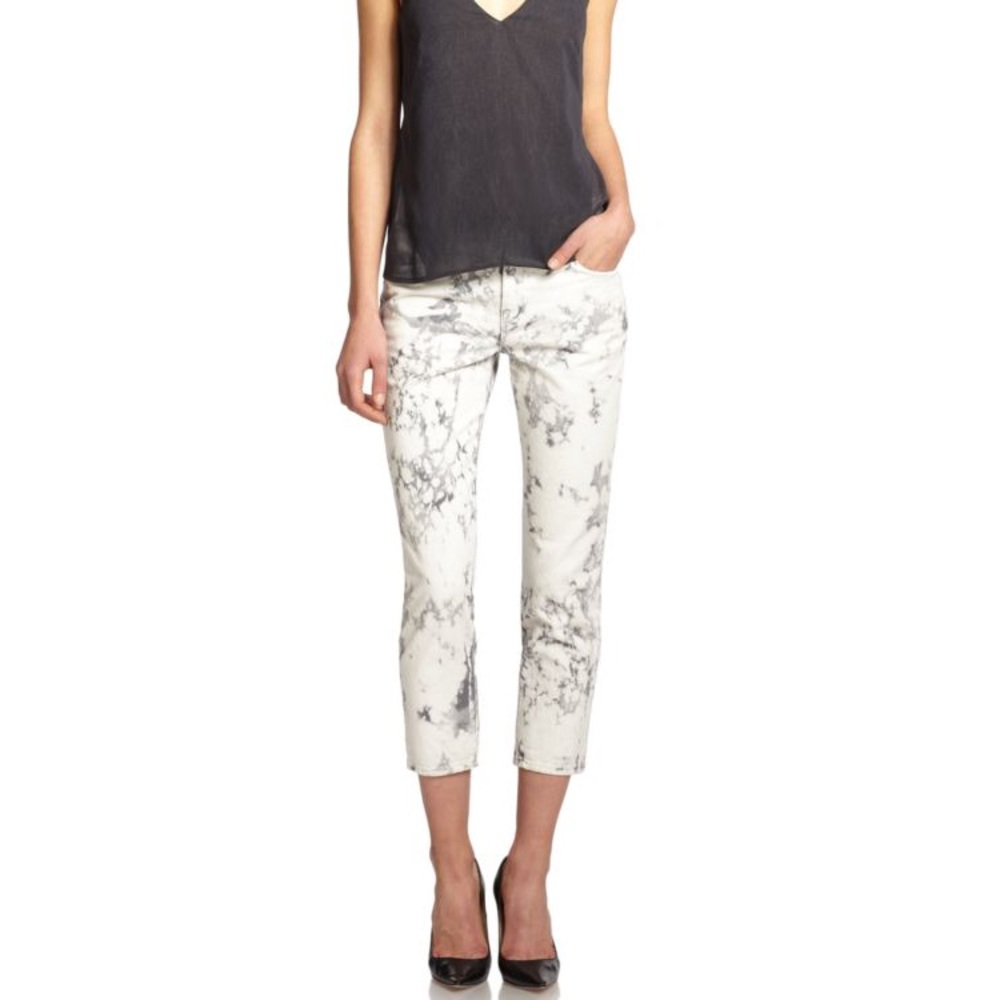 J Brand marble print skinny jeans